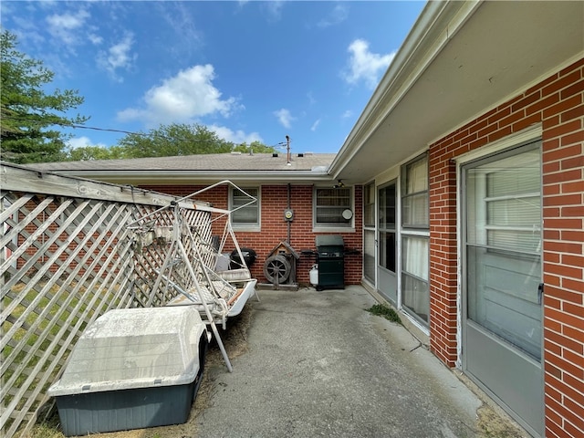 view of patio / terrace featuring grilling area