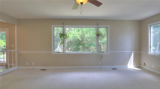 162 S Hillcrest Blvd, Decatur, IL 62522 - empty room featuring carpet flooring and a ceiling fan