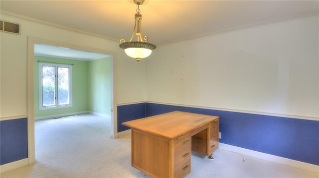 162 S Hillcrest Blvd, Decatur, IL 62522 - unfurnished office featuring crown molding and carpet
