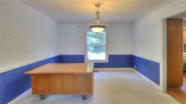 162 S Hillcrest Blvd, Decatur, IL 62522 - unfurnished office with crown molding and carpet flooring