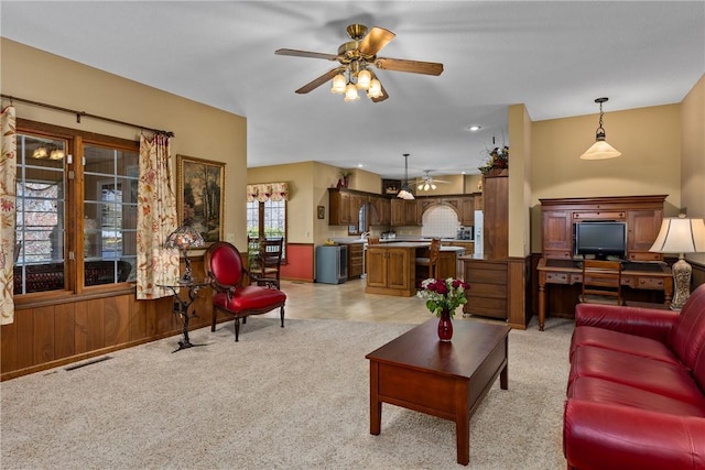 11284 E Lincolnshire Ln, Effingham, IL 62401 - living room featuring ceiling fan