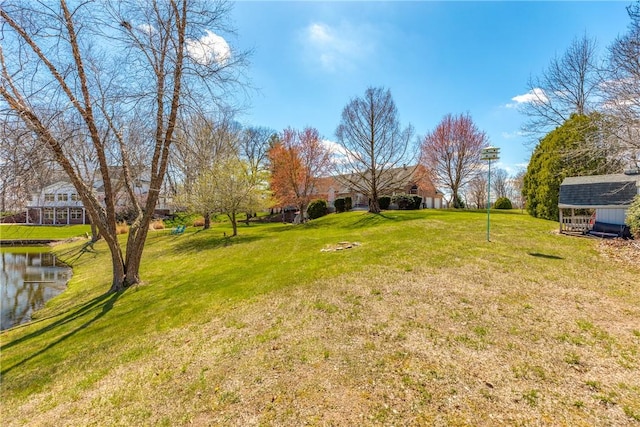 11284 E Lincolnshire Ln, Effingham, IL 62401 - view of green lawn with a water view