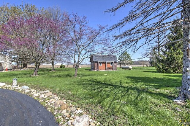 8070 Cerro Gordo Blacktop, Oakley, IL 62501 - view of yard featuring an outbuilding and a shed
