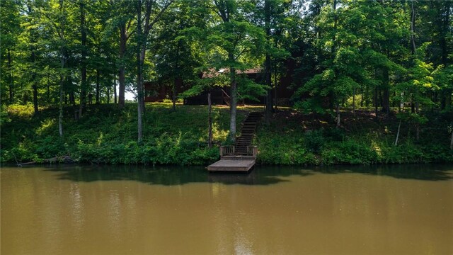 5446 N 1700th St, Dieterich, IL 62424 - dock area with stairway and a water view