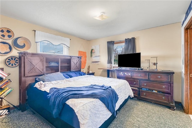 bedroom with carpet floors