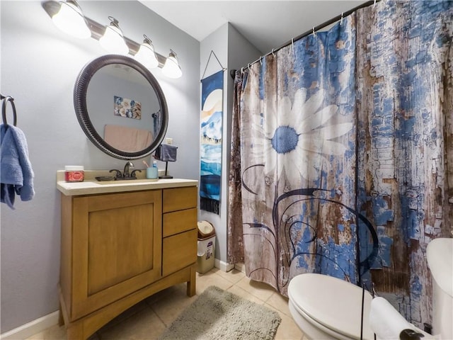10 Rose Ln, Marshall, IL 62441 - bathroom featuring tile patterned flooring, vanity, and a shower with shower curtain
