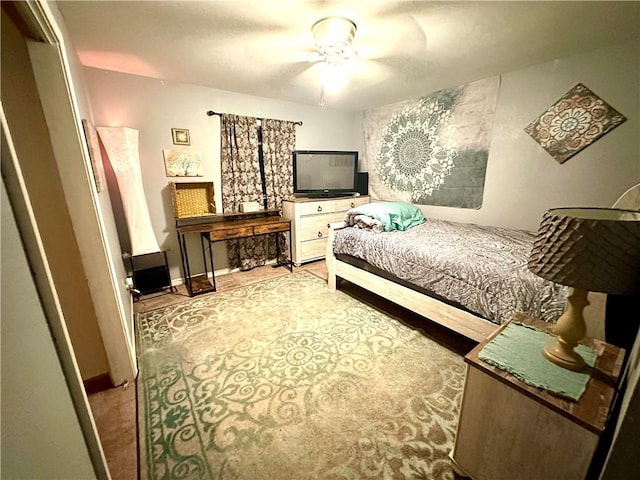 10 Rose Ln, Marshall, IL 62441 - bedroom with a ceiling fan and baseboards