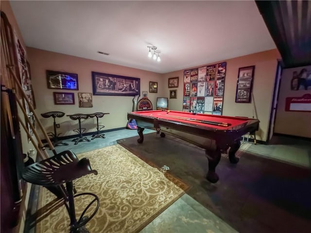 10 Rose Ln, Marshall, IL 62441 - recreation room with billiards table