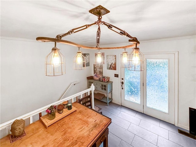 10 Rose Ln, Marshall, IL 62441 - tiled dining space with ornamental molding