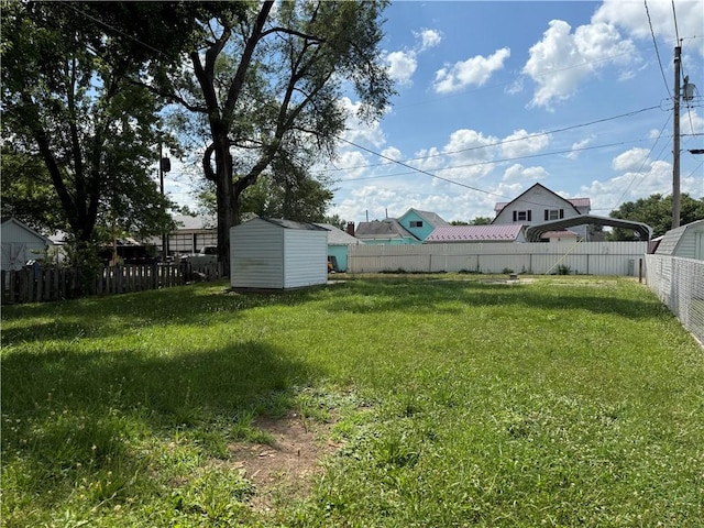 116 Warrington Ave, Danville, IL 61832 - fenced backyard featuring a storage shed