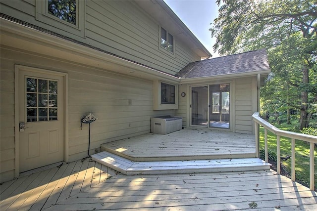 664 N Antler Dr, Mt Zion, IL 62549 - view of wooden deck