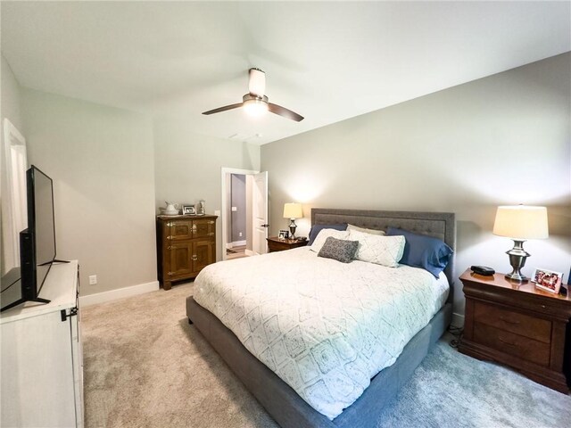 3 Wood Ridge Ln, Marshall, IL 62441 - bedroom with light colored carpet and ceiling fan