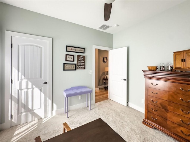 3 Wood Ridge Ln, Marshall, IL 62441 - bedroom featuring light carpet and ceiling fan