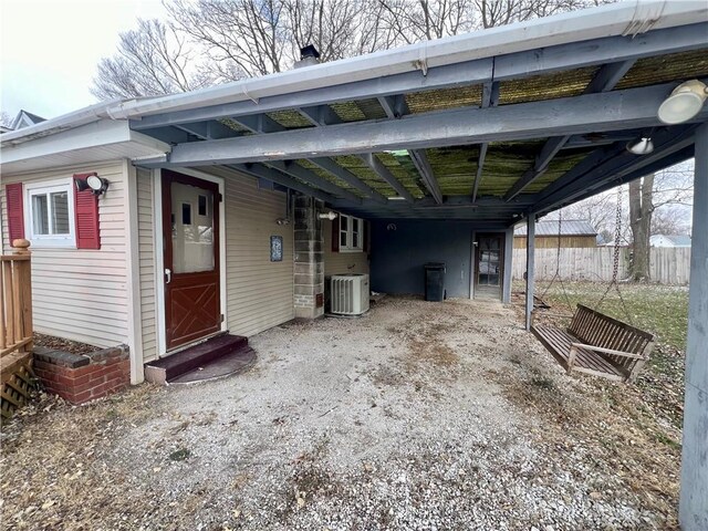 view of car parking with a carport