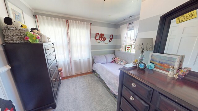 1805 N Gilbert St, Danville, IL 61832 - bedroom with light colored carpet and ornamental molding