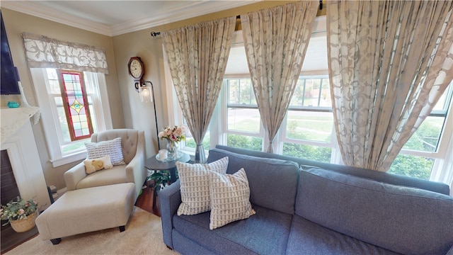 1805 N Gilbert St, Danville, IL 61832 - living area featuring ornamental molding