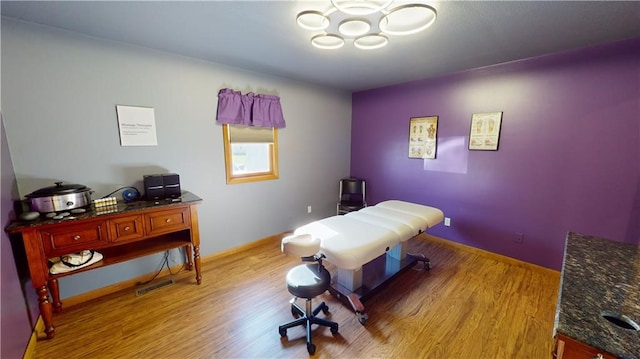 bedroom featuring light hardwood / wood-style flooring