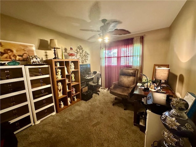 1712 Southdale Dr, Mattoon, IL 61938 - carpeted office with ceiling fan