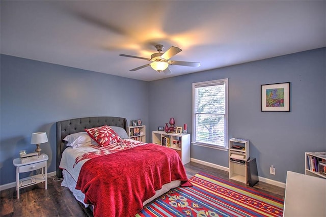 1077 Cornell Dr, Decatur, IL 62522 - bedroom with wood finished floors and ceiling fan