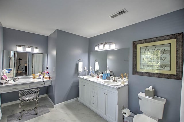 1077 Cornell Dr, Decatur, IL 62522 - full bathroom featuring marble finish flooring and double vanity