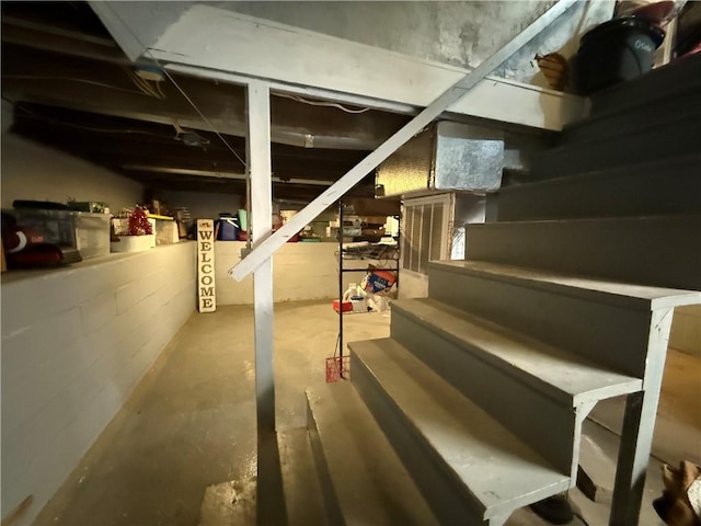 view of basement