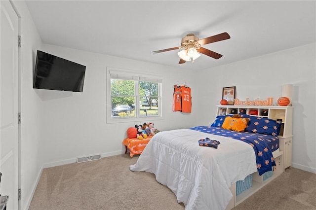 309 Santa Barbara Dr, Effingham, IL 62401 - bedroom with carpet and a ceiling fan