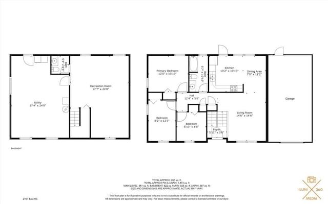 2701 E Rd, Danville, IL 61832 - view of property floor plan