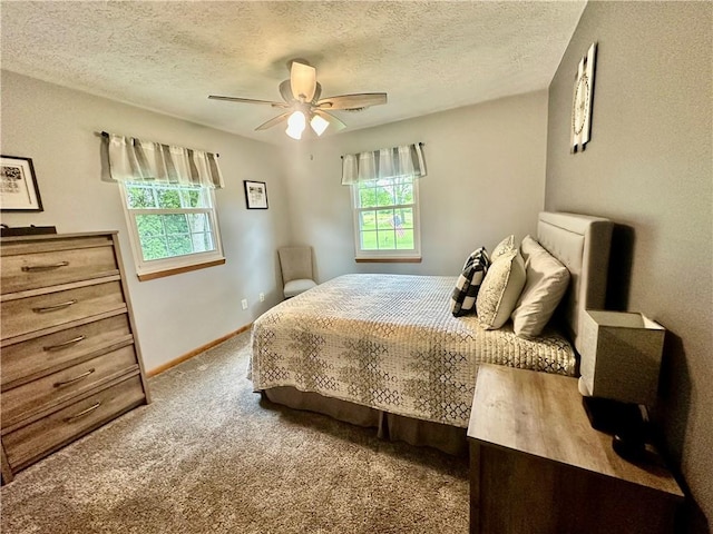 31508 1800 E Rd, Rossville, IL 60963 - bedroom with carpet flooring, a textured ceiling, and ceiling fan