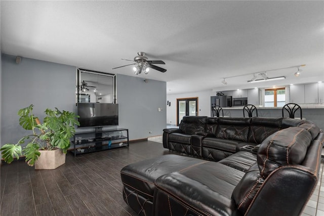 14480 N 1025th St, Effingham, IL 62401 - living room with a ceiling fan and wood finished floors