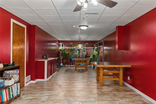 14480 N 1025th St, Effingham, IL 62401 - hallway with a drop ceiling