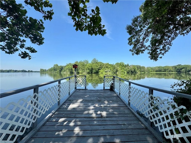 3475 Lake Paradise Rd, Mattoon, IL 61938 - dock area featuring a water view