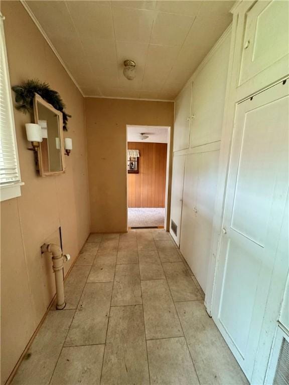 3475 Lake Paradise Rd, Mattoon, IL 61938 - corridor featuring wood walls