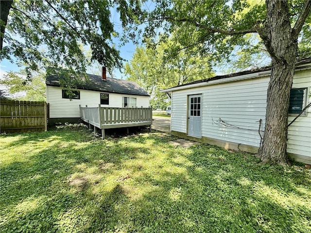 1250 S Lake Ridge Ave, Decatur, IL 62521 - view of yard with a wooden deck