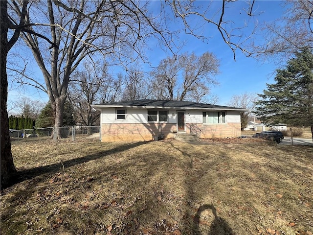 view of front of home with fence