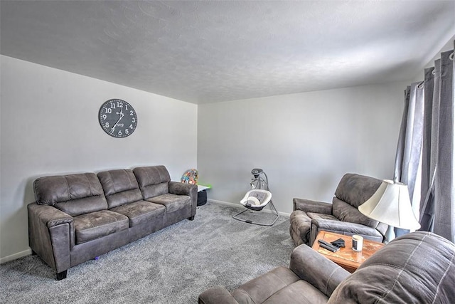 living room with light carpet