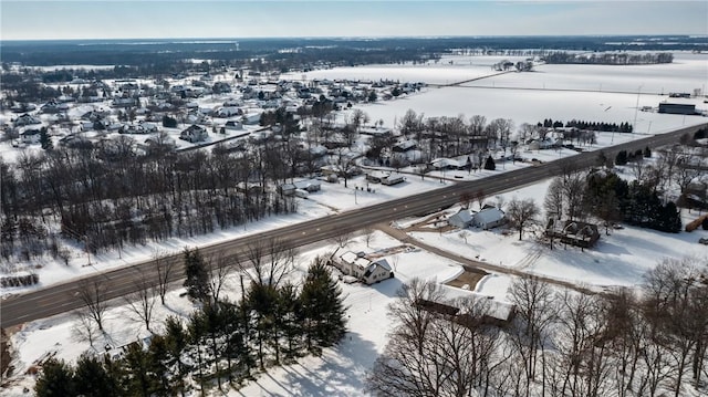 view of snowy aerial view