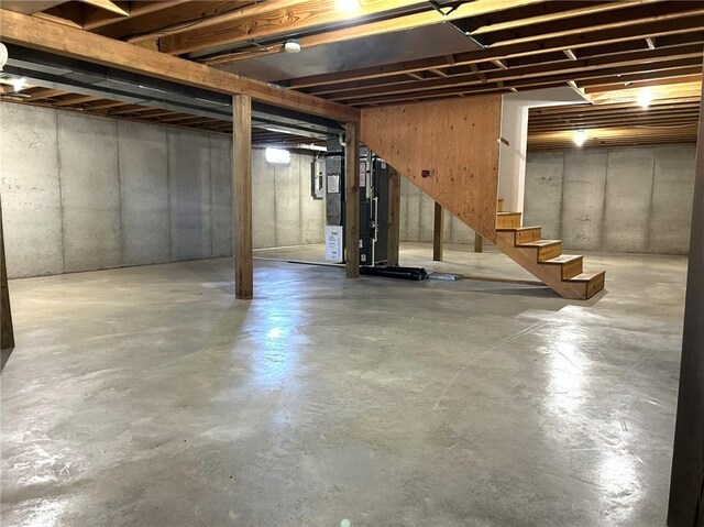 16142 Country Estates Rd, Effingham, IL 62401 - unfinished basement featuring stairway