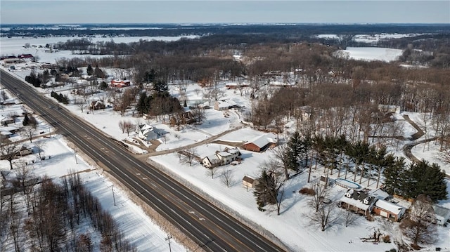 view of snowy aerial view