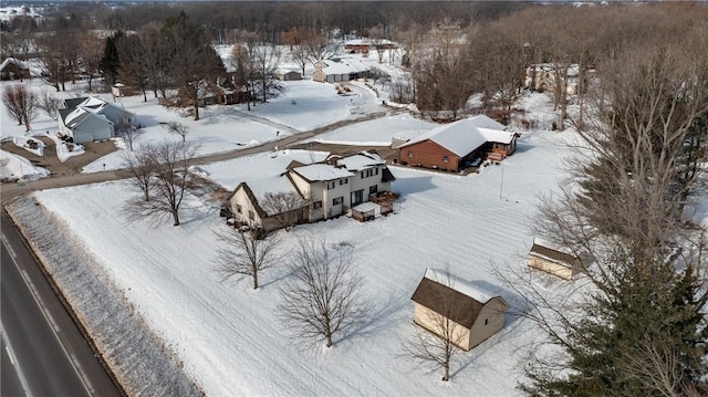 view of snowy aerial view