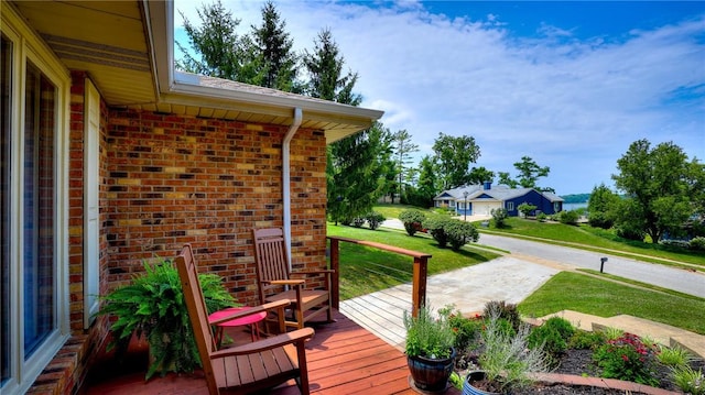 1950 Shore Oak Dr, Decatur, IL 62521 - wooden terrace with a yard