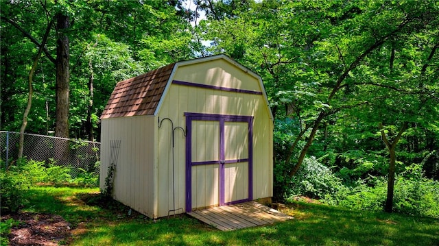 1950 Shore Oak Dr, Decatur, IL 62521 - view of shed with a view of trees
