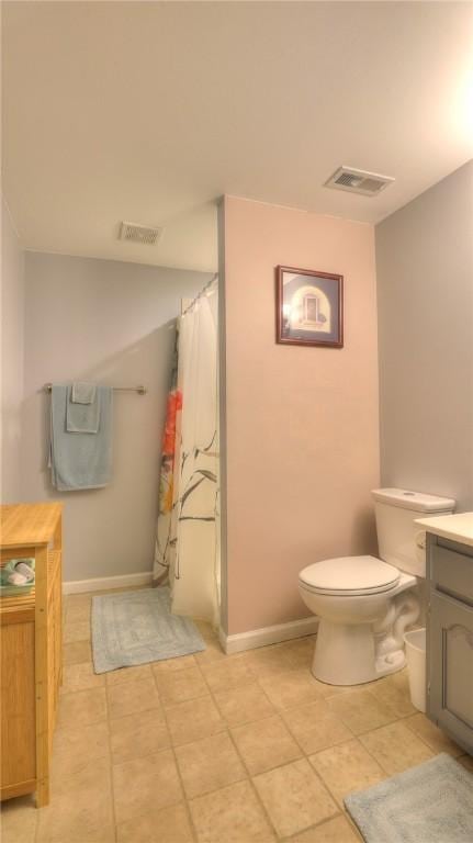 1950 Shore Oak Dr, Decatur, IL 62521 - bathroom featuring vanity, tile patterned flooring, and a shower with shower curtain