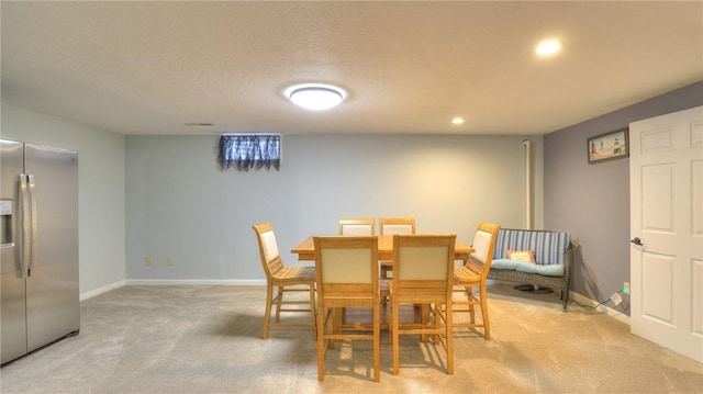 1950 Shore Oak Dr, Decatur, IL 62521 - dining area featuring carpet floors, recessed lighting, and a textured ceiling
