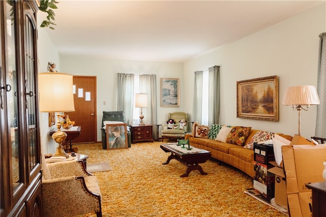 view of carpeted living room