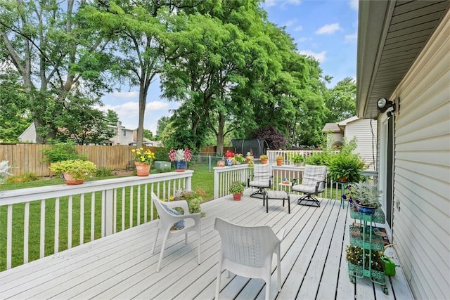 2506 Woodlawn Dr, Charleston, IL 61920 - wooden deck featuring a fenced backyard
