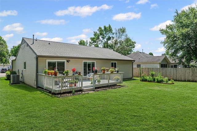 2506 Woodlawn Dr, Charleston, IL 61920 - rear view of property featuring a deck and roof with shingles