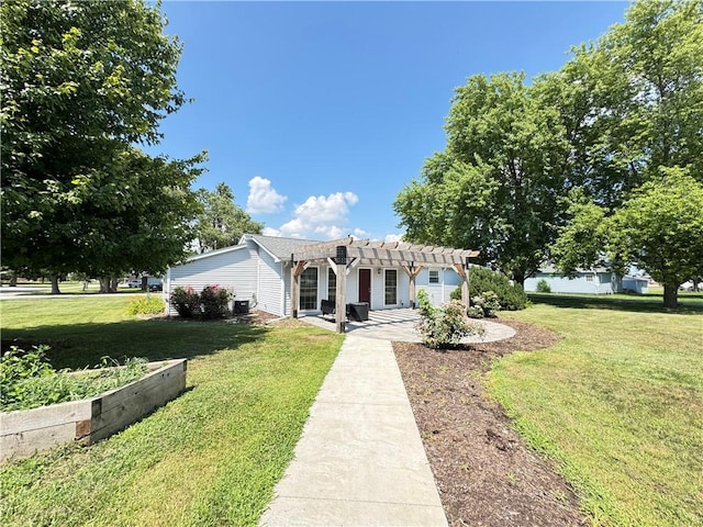 202 Seminary St, Catlin, IL 61817 - view of front facade featuring a pergola and a front lawn