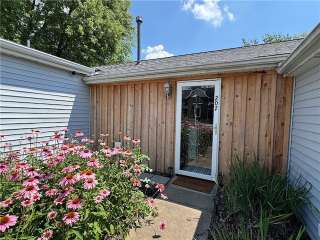 202 Seminary St, Catlin, IL 61817 - property entrance featuring roof with shingles