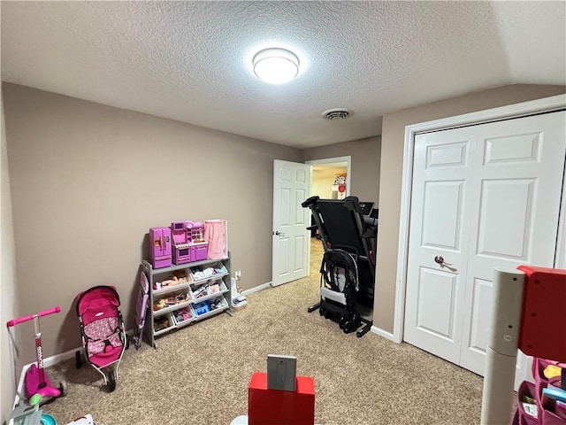 202 Seminary St, Catlin, IL 61817 - playroom featuring carpet flooring and a textured ceiling