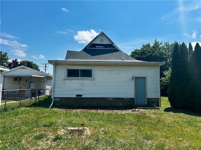305 Bensyl Ave, Danville, IL 61832 - back of house with crawl space and a shingled roof